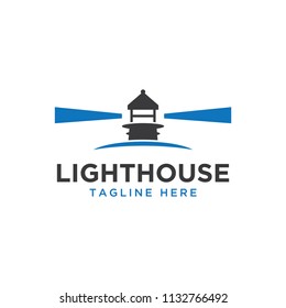 lighthouse design logo template