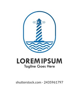 Lighthouse design logo template illustration