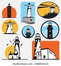 lighthouse design vector silhouette art