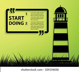 Lighthouse design,Your text on clean background,vector