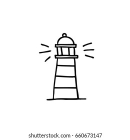 Lighthouse Doodle Icon