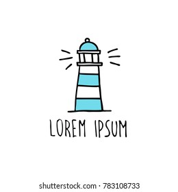 lighthouse doodle icon