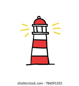 lighthouse doodle icon