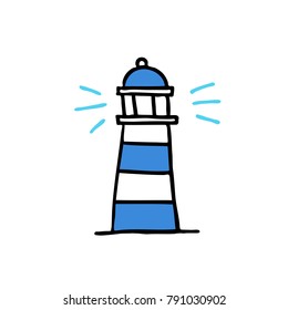 lighthouse doodle icon