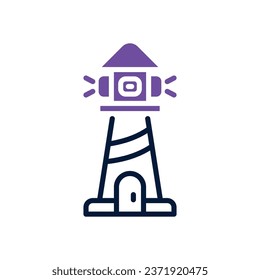 lighthouse dual tone icon. vector icon for your website, mobile, presentation, and logo design.