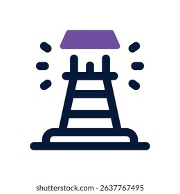 lighthouse duotone icon. Sleek and modern vector icon for websites, mobile apps, marketing materials, and corporate design. Fully scalable and ready to use.