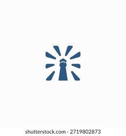 El faro emite Ilustración vectorial de luz