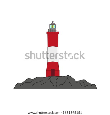 lighthouse end of the world in Tierra del Fuego in Argentina