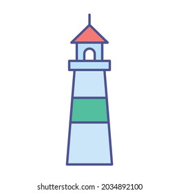 Lighthouse Fill inside vector icon which can easily modify or edit 