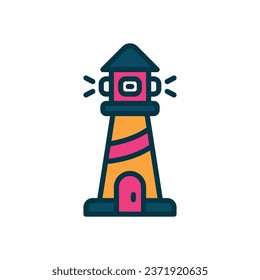 lighthouse filled color icon. vector icon for your website, mobile, presentation, and logo design.