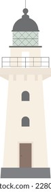 lighthouse flat colored vector illustration