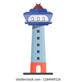 Lighthouse Flat design, vector illustration.