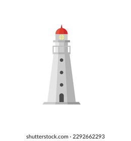 lighthouse flat design vector illustration