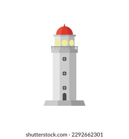 lighthouse flat design vector illustration