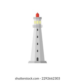 lighthouse flat design vector illustration