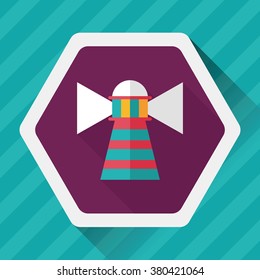 Lighthouse flat icon with long shadow,eps10
