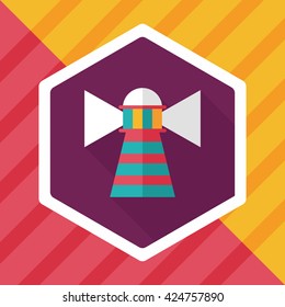 Lighthouse flat icon with long shadow,eps10