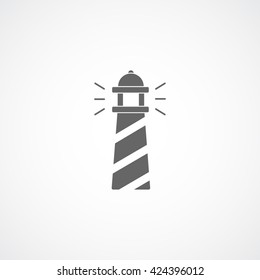 Lighthouse Flat Icon On White Background