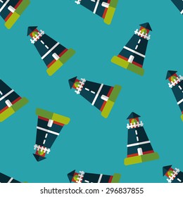 lighthouse flat icon,eps10 seamless pattern background