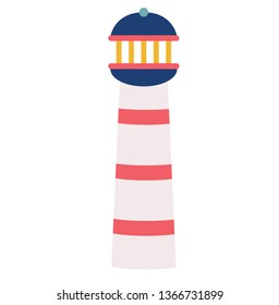 Lighthouse flat illustration