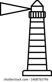 Lighthouse flat illustration on white