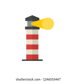 lighthouse flat vector icon