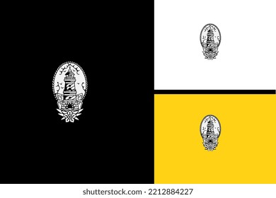 lighthouse and flowers vector line art design