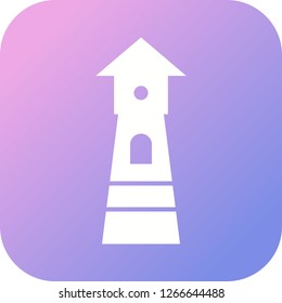 Lighthouse Glyph round corner multi color BG