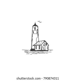 Lighthouse Hand Drawing 