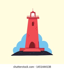 Lighthouse. Hand-drawn illustration vector EPS10