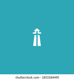 lighthouse home simple vector illustration