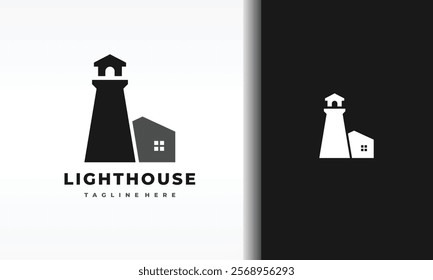 the lighthouse and house logo