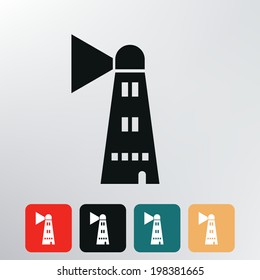 lighthouse icon.