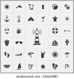 lighthouse icon. beach icons universal set for web and mobile