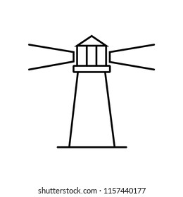 Lighthouse icon. Beacon icon. isolated flat lighthouse vector.