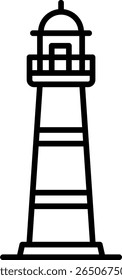 Lighthouse Icon: Coastal Navigation Symbol