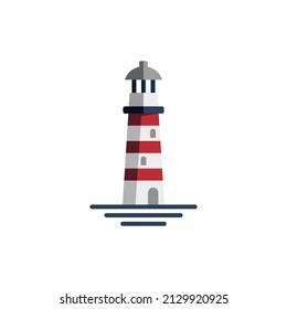 lighthouse icon of color style design vector template
