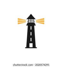 Plantilla de ilustración de diseño de icono de faro
