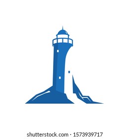 lighthouse icon design. logo and template