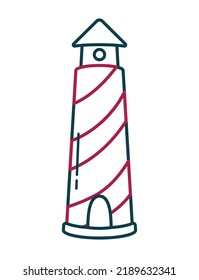 lighthouse icon design over white