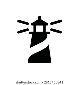 Lighthouse icon design simple maritime navigation symbol.