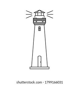 Icono del faro. diseño de icono. ilustración vectorial