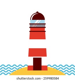 lighthouse icon design, vector illustration eps10 graphic 