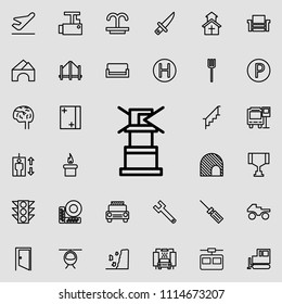 lighthouse icon. Detailed set of minimalistic line icons. Premium graphic design. One of the collection icons for websites, web design, mobile app on colored background