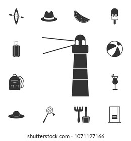 lighthouse icon. Detailed set of Summer illustrations. Premium quality graphic design icon. One of the collection icons for websites, web design, mobile app on white background