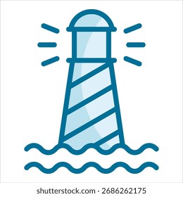 Leuchtturm-Symbolelement für Design