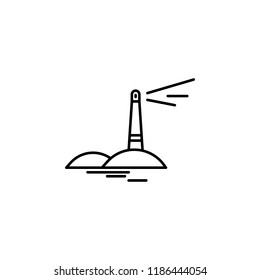 lighthouse icon. Element of landscape icon for mobile concept and web apps. Thin line lighthouse icon can be used for web and mobile