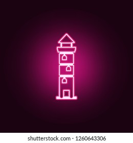 lighthouse icon. Elements of web in neon style icons. Simple icon for websites, web design, mobile app, info graphics