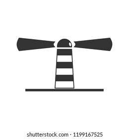 Lighthouse. Icon Flat