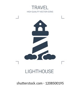 lighthouse icon. high quality filled lighthouse icon on white background. from travel collection flat trendy vector lighthouse symbol. use for web and mobile